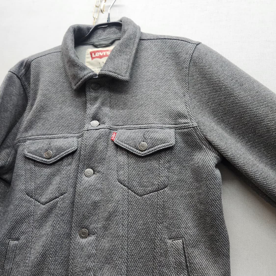 리바이스 헤링본 패턴 트러커 자켓 L(L) 상품이미지3