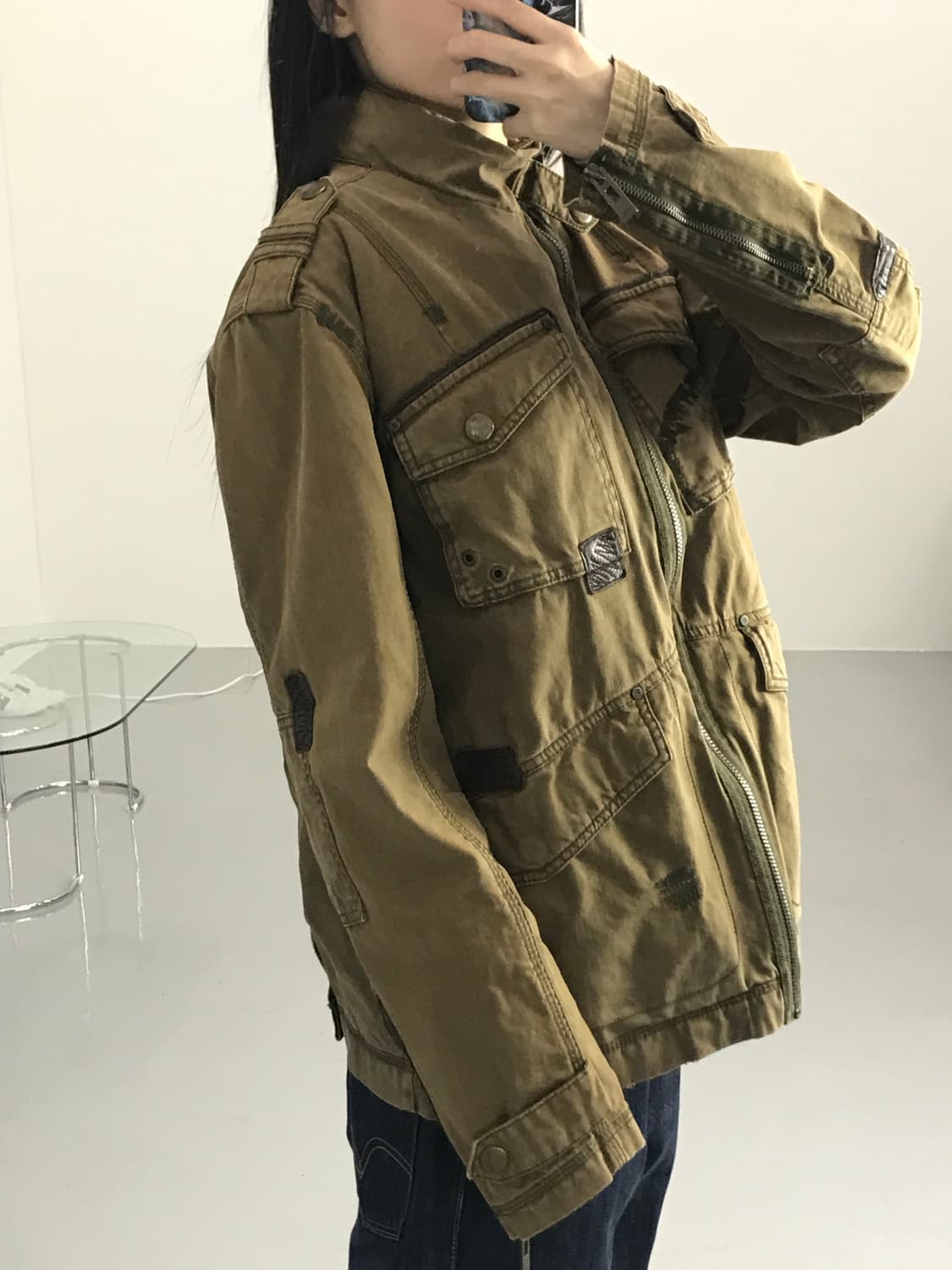 빈폴 진스 빈티지 레어 스티치 멀티포켓 자켓 상품이미지2