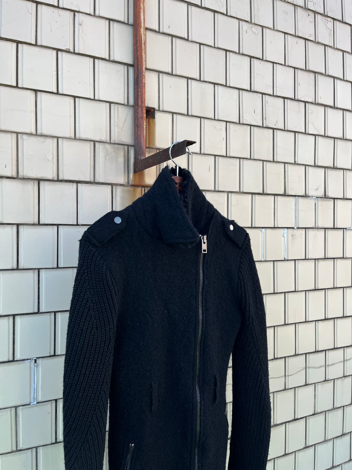 Diesel 양털 사선 지퍼 코트 상품이미지2