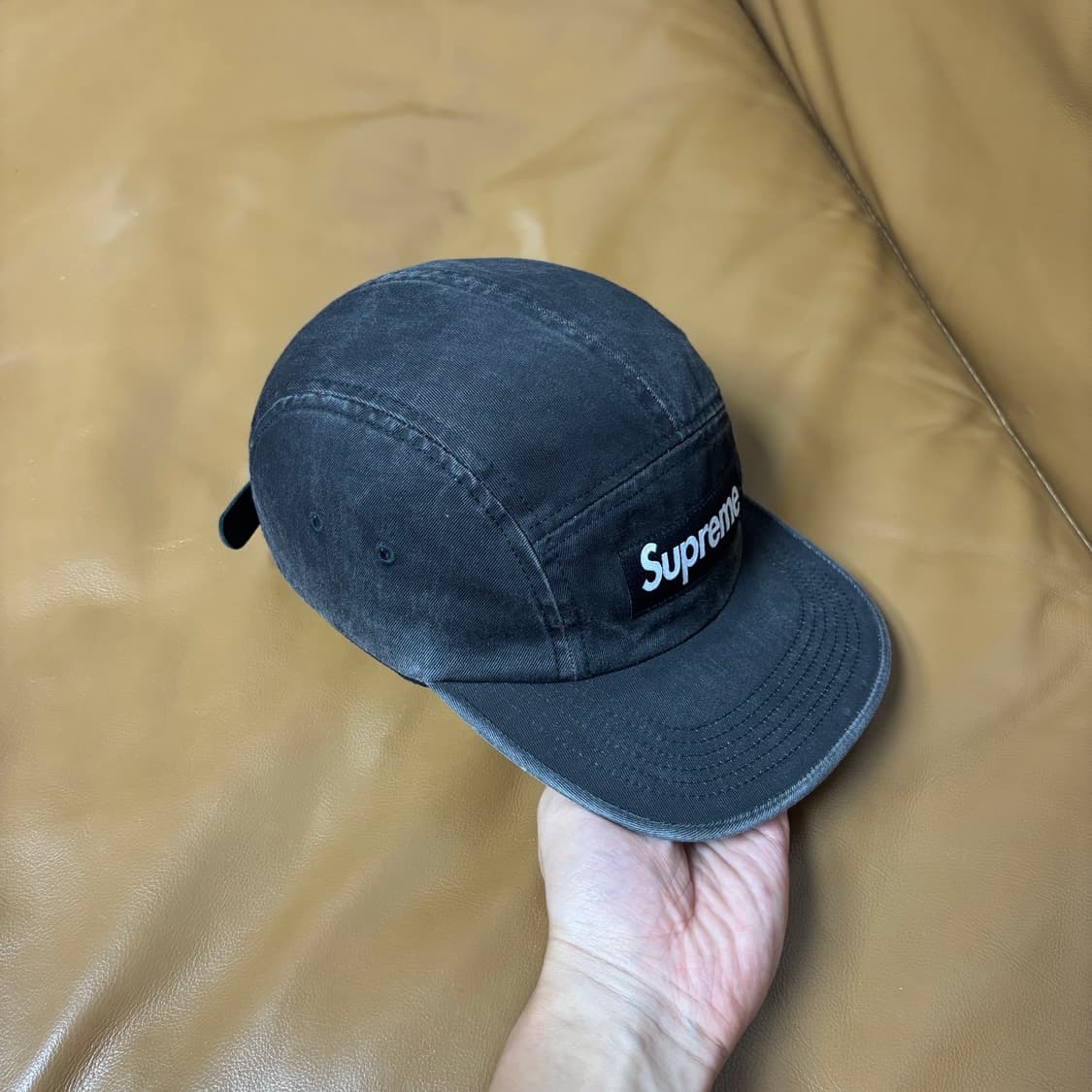Supreme 슈프림 워시드 블랙 캠프캡 모자 (Washed Black) 상품이미지3
