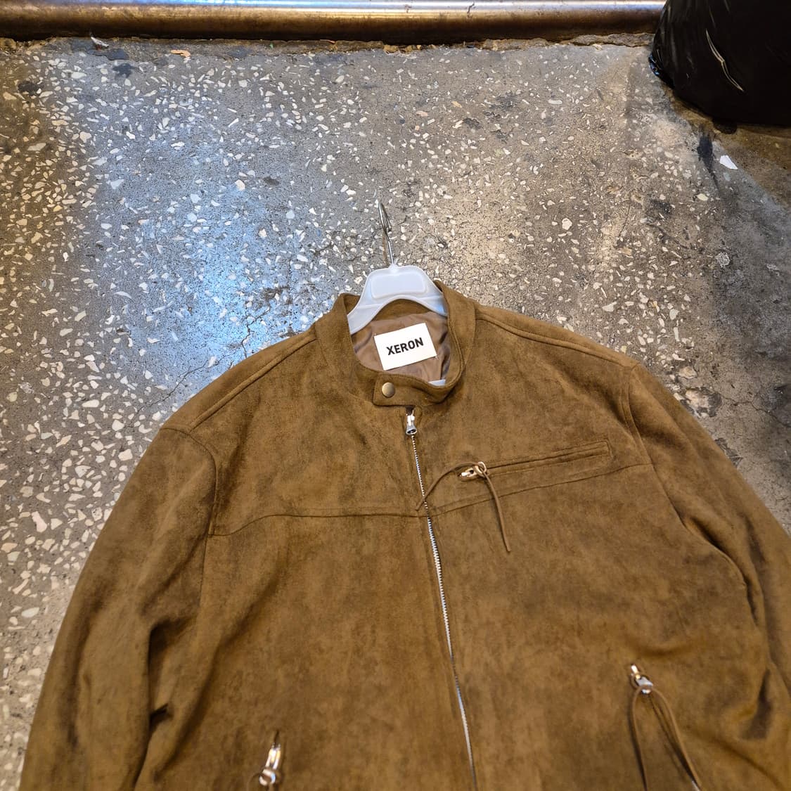 FREE(착샷잇음) 브라운 차이나카라 스웨이드자켓  상품이미지8