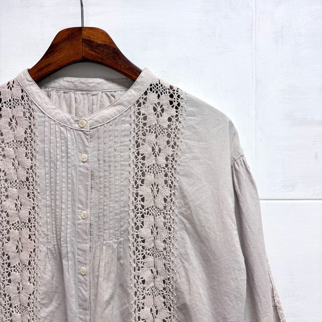 펀칭 자수 코튼 블라우스 JPN 상품이미지2