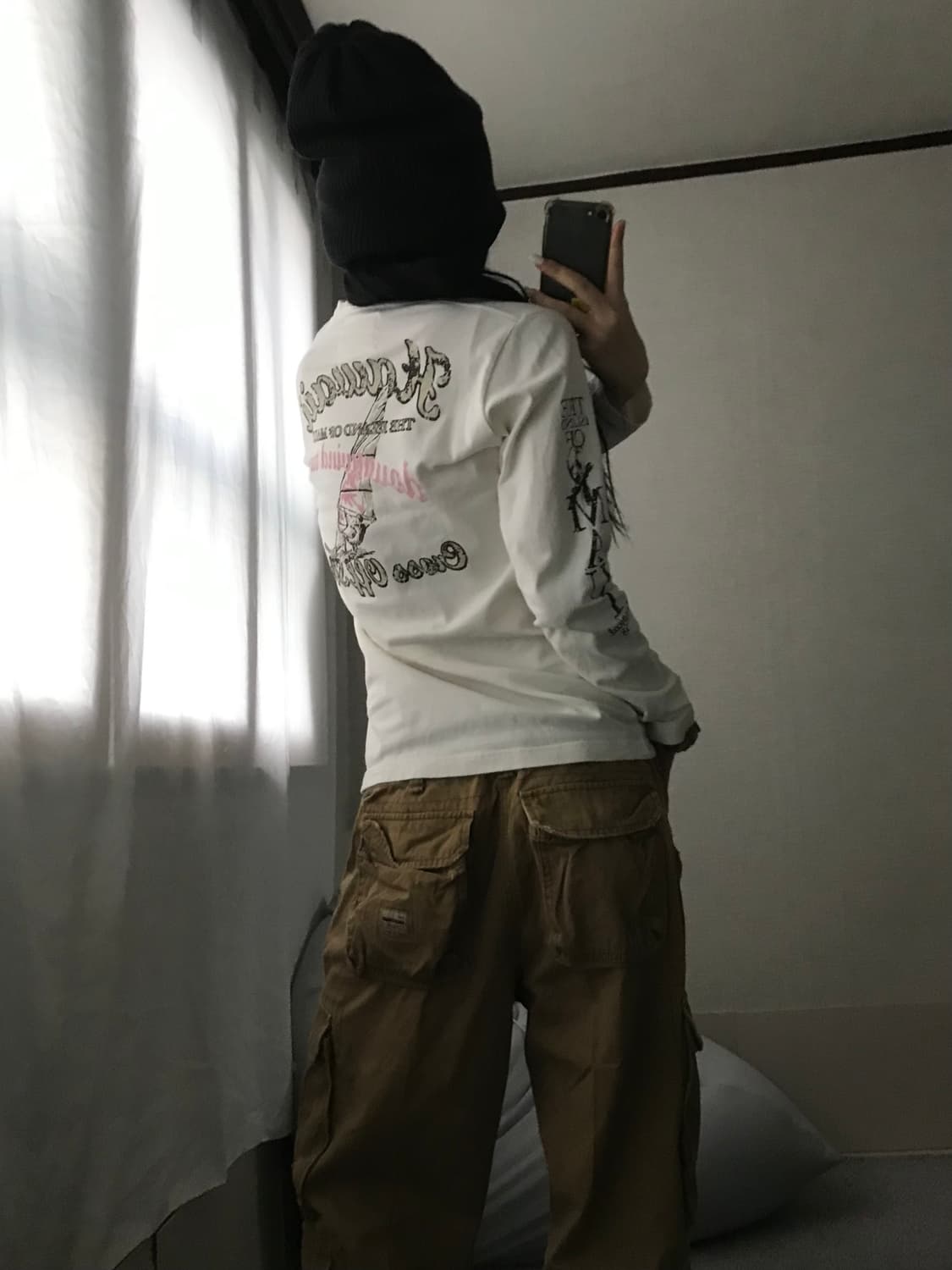 일본빈티지 레터링 화이트 롱슬리브 상품이미지7