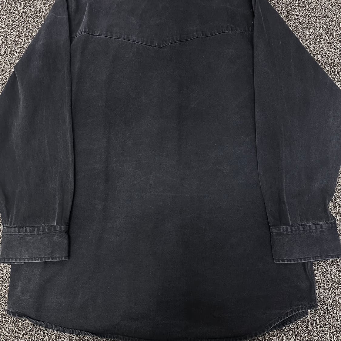 LEE 리 웨스턴 데님 흑청 셔츠 블랙 2XL 상품이미지6