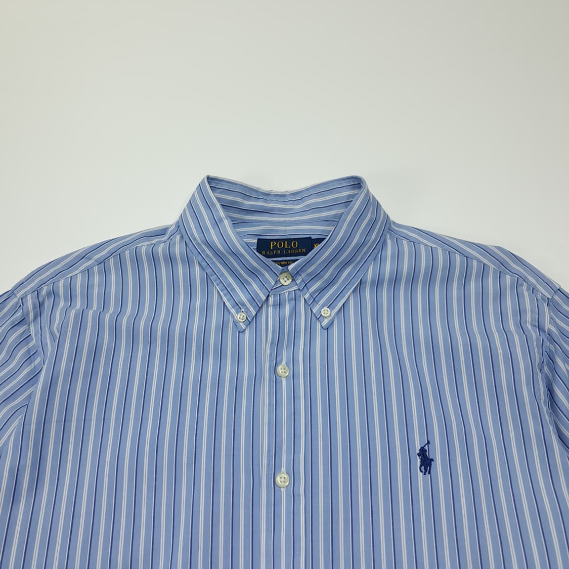 CL768 XL 폴로 코튼 스트라이프 블루 셔츠 남방 상품이미지2