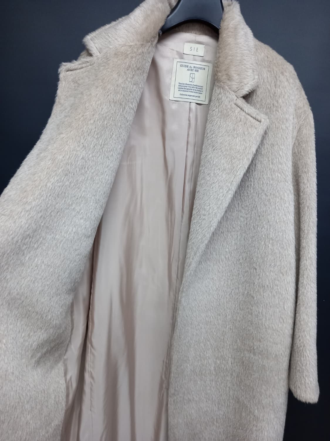 새 시에 SIE 알파카 맥시 롱 코트 F 44-77 상품이미지5