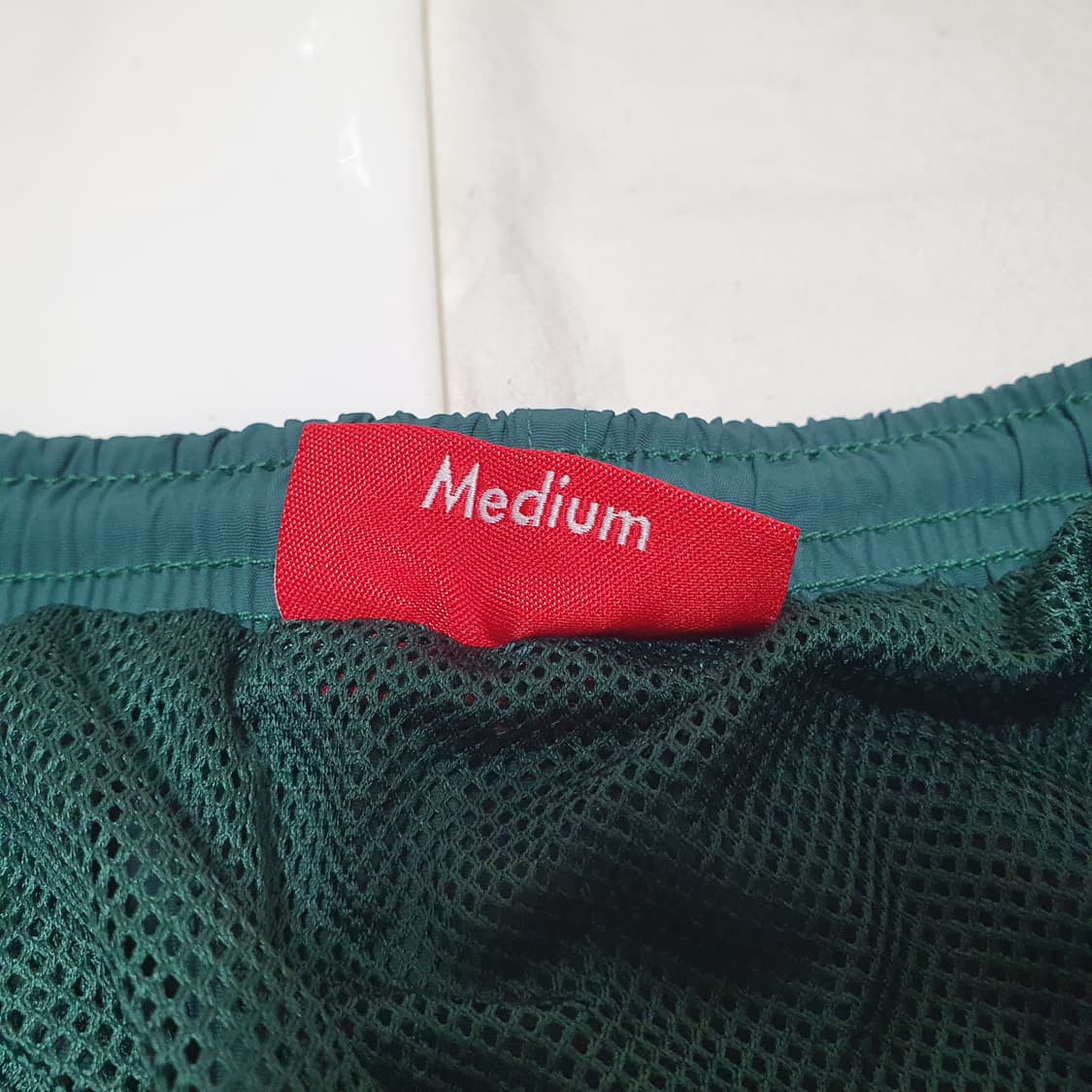 슈프림 스몰 박스 나일론 워터 쇼츠 다크그린 수영복 반바지 Supreme 상품이미지5