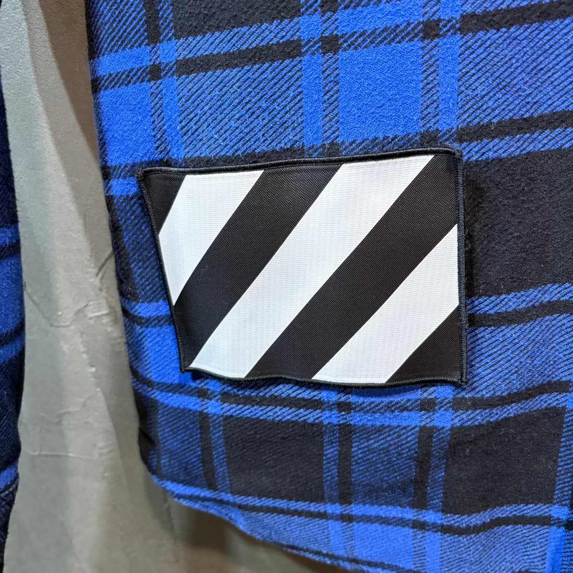 [XS] OFF WHITE 오프화이트 체크 셔츠 자켓 상품이미지2