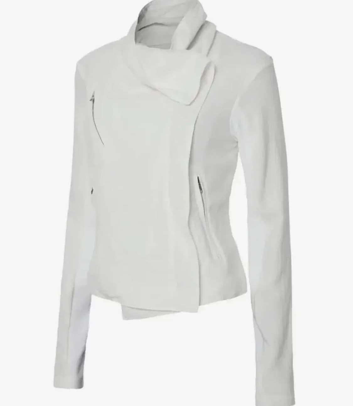 플레어업 바이커자켓 화이트 1size 상품이미지3