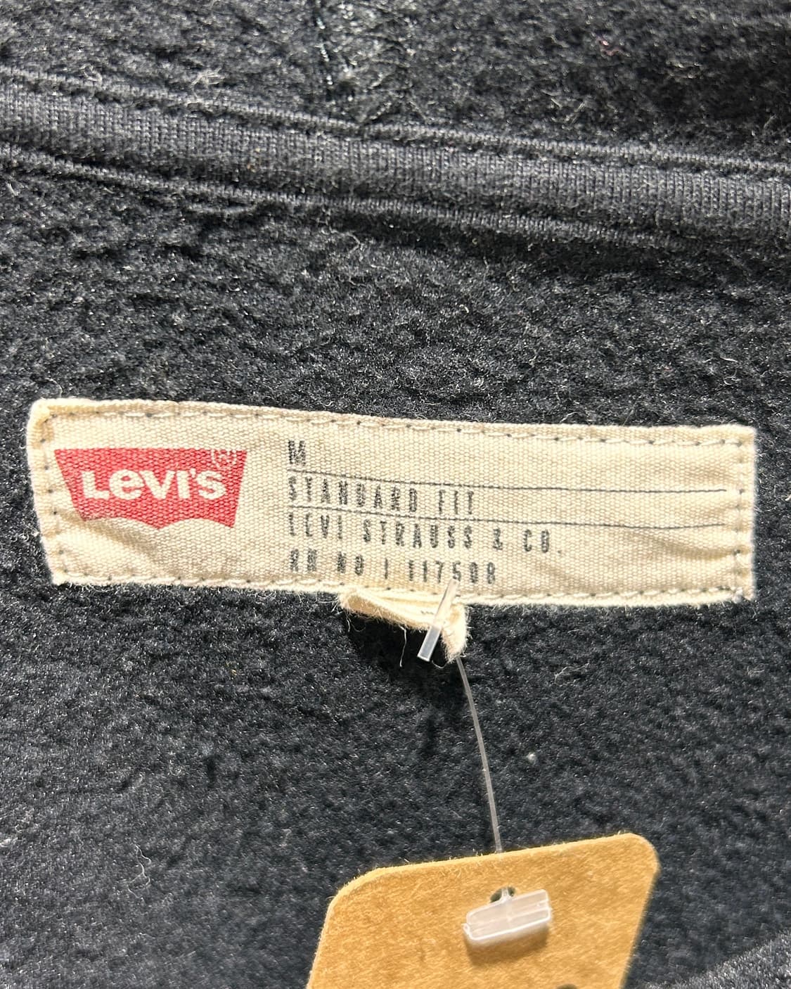 M 리바이스 크랙 빅로고 블랙 후드집업 상품이미지6