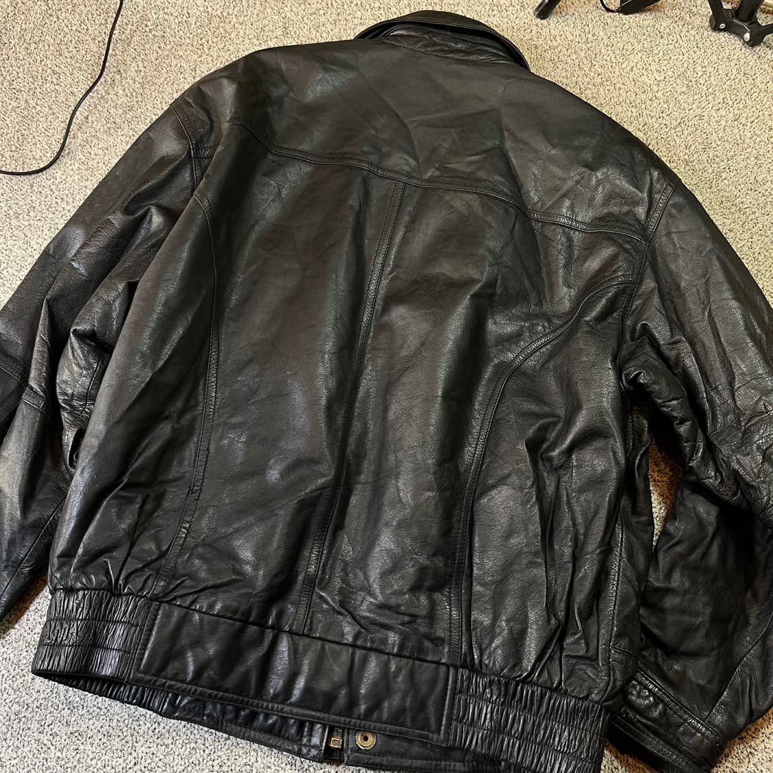 Vintage 빈티지 소가죽 봄버 자켓 상품이미지3