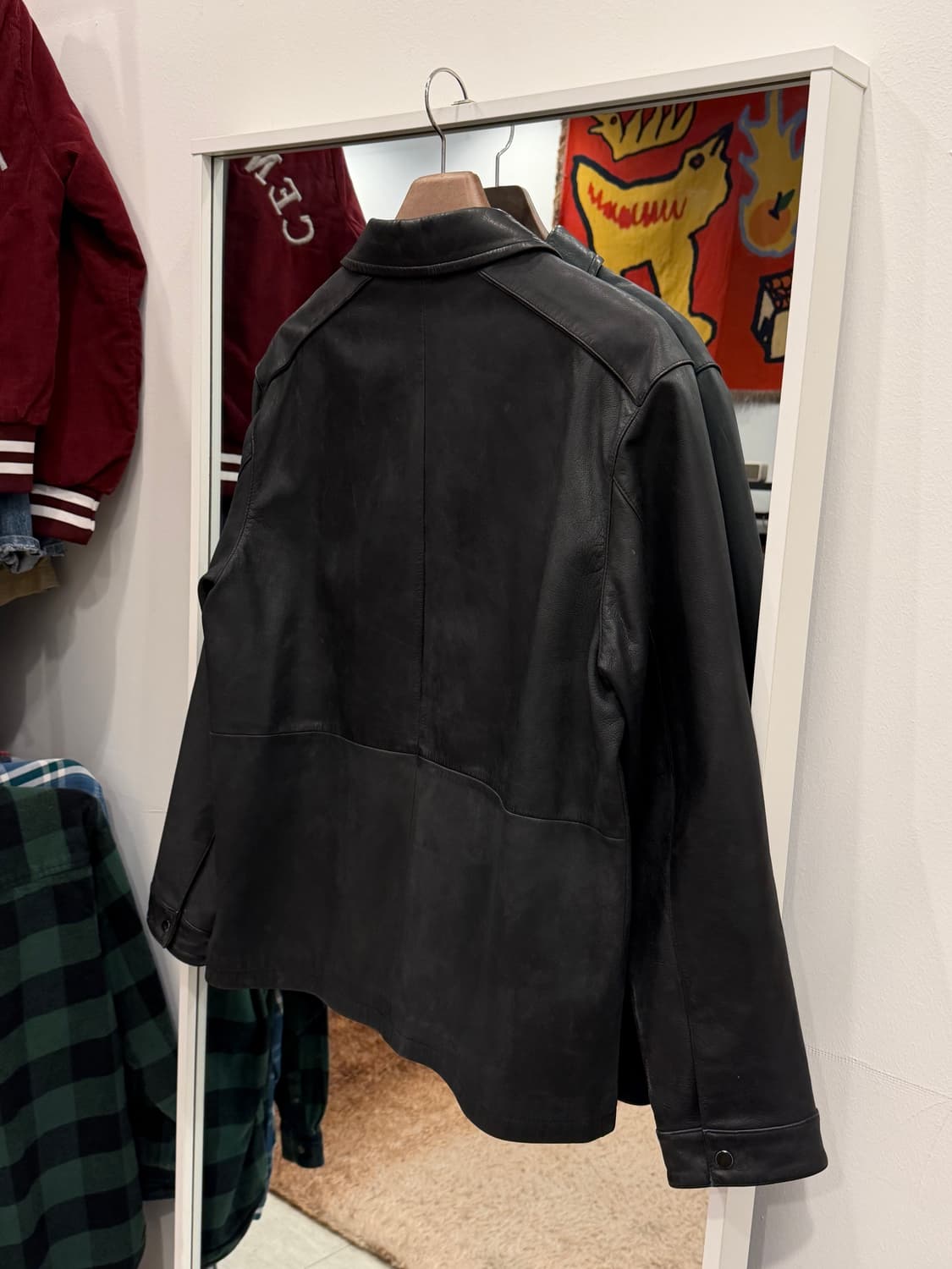 90-00s Rothschild 빈티지 쉽스킨 레더 자켓 상품이미지5