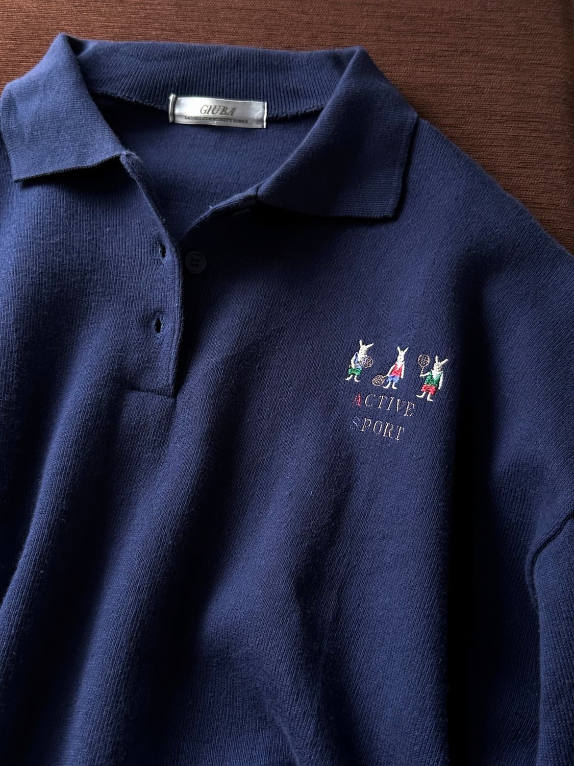 Design cotton polo knit top 상품이미지2