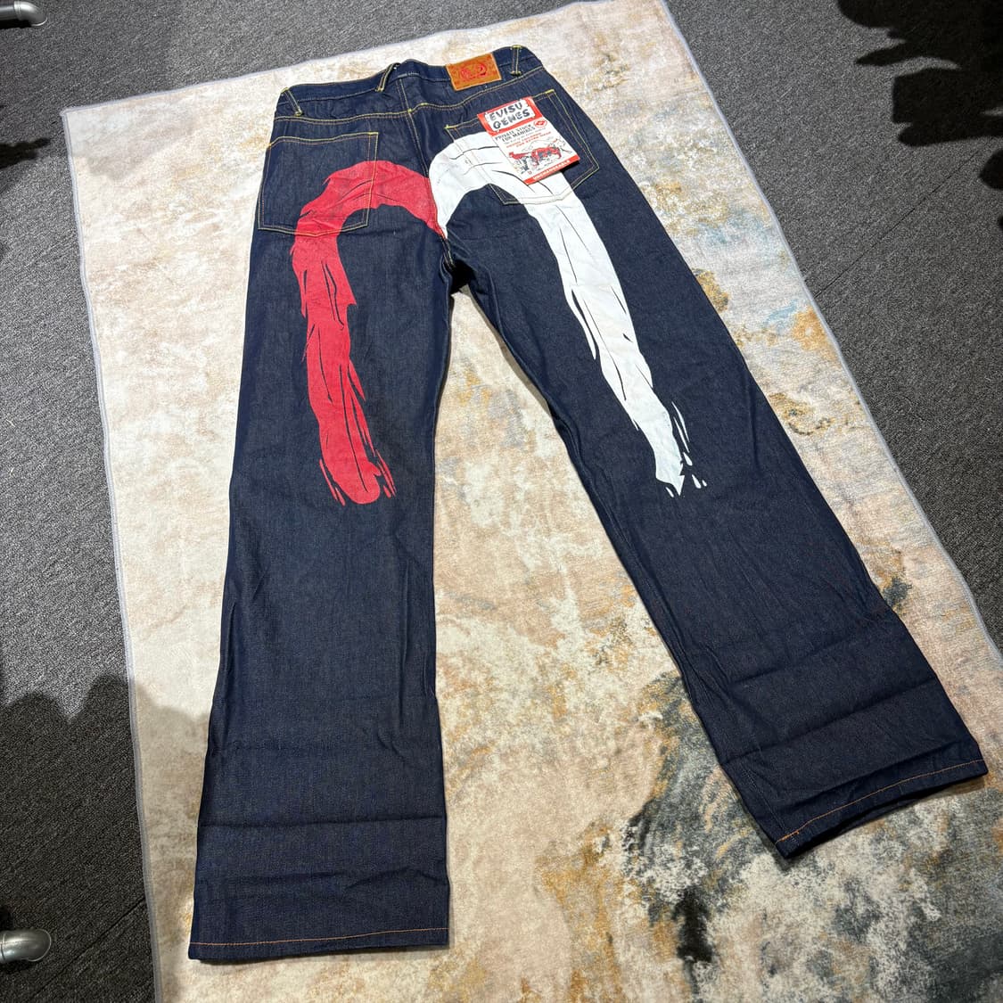 에비수 제팬 오리지날 페인팅 생지데님팬츠 상품이미지1