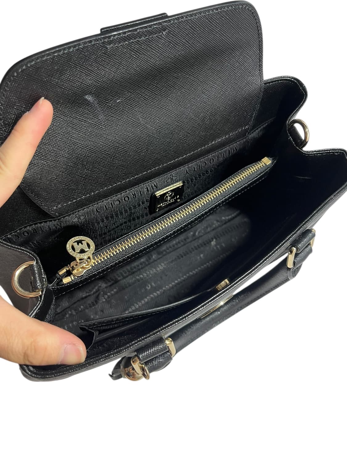 메트로시티 블랙 사피아노 토트백 상품이미지3