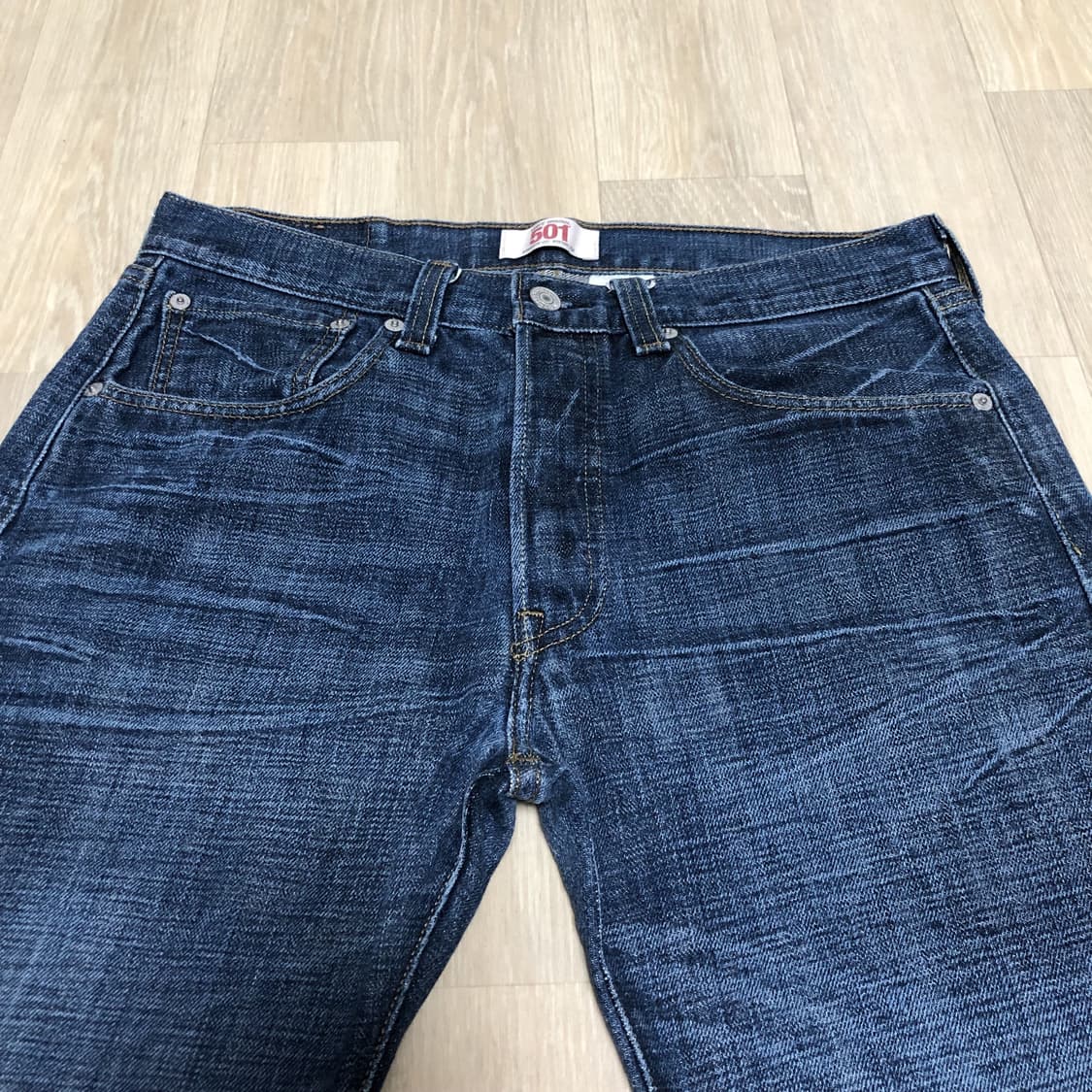 (31) 리바이스 Levis 501 스트레이트핏 타이틀 블루 데님 상품이미지4
