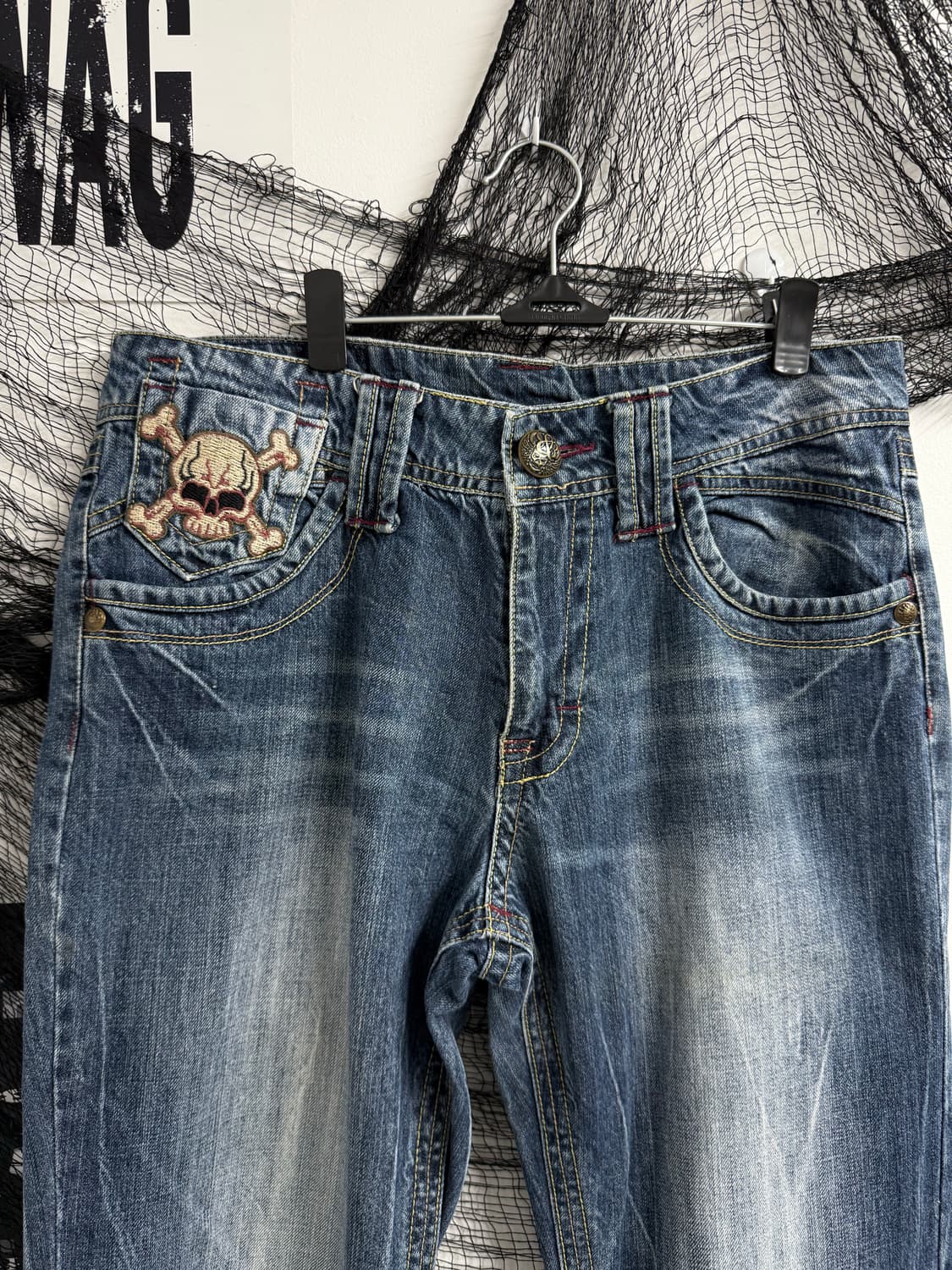 00s skull detail jeans 상품이미지4