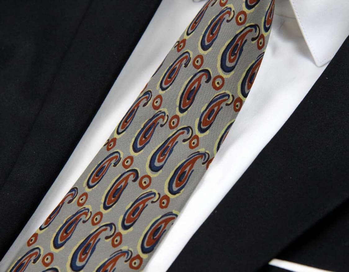 발렌티노 8.7cm A+등급 페이즐리 남자 명품 넥타이 상품이미지5