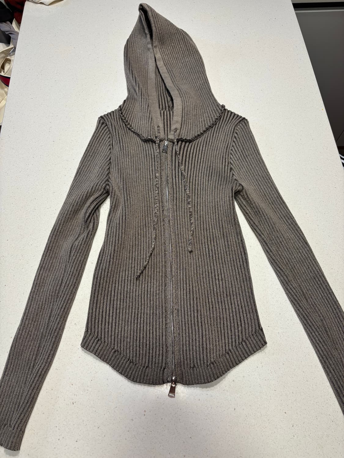 빈티지 골지 후드 집업 상품이미지2