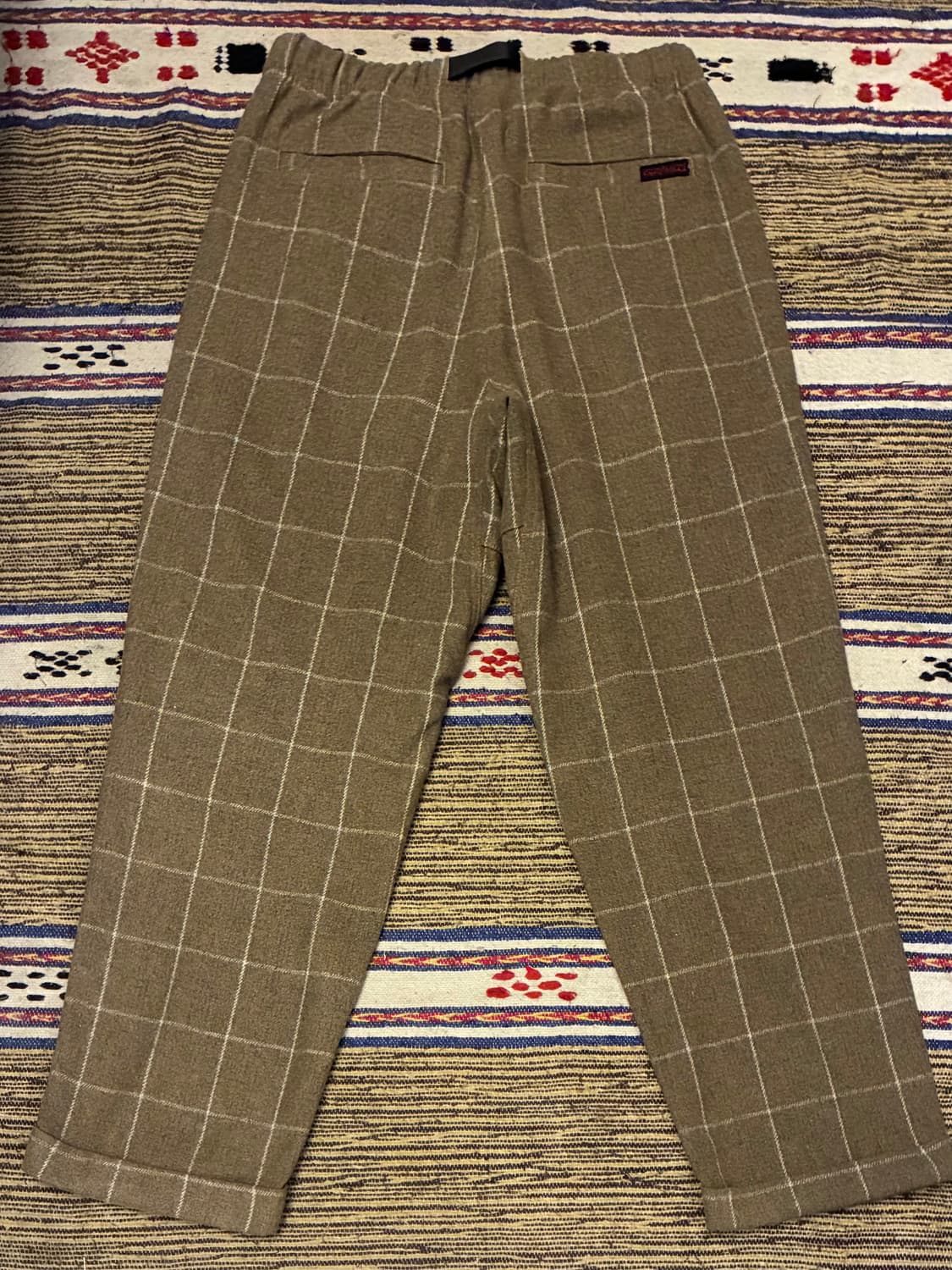 (~34)그라미치 원턱 울 블렌드 루즈테이퍼드 체크팬츠 상품이미지6