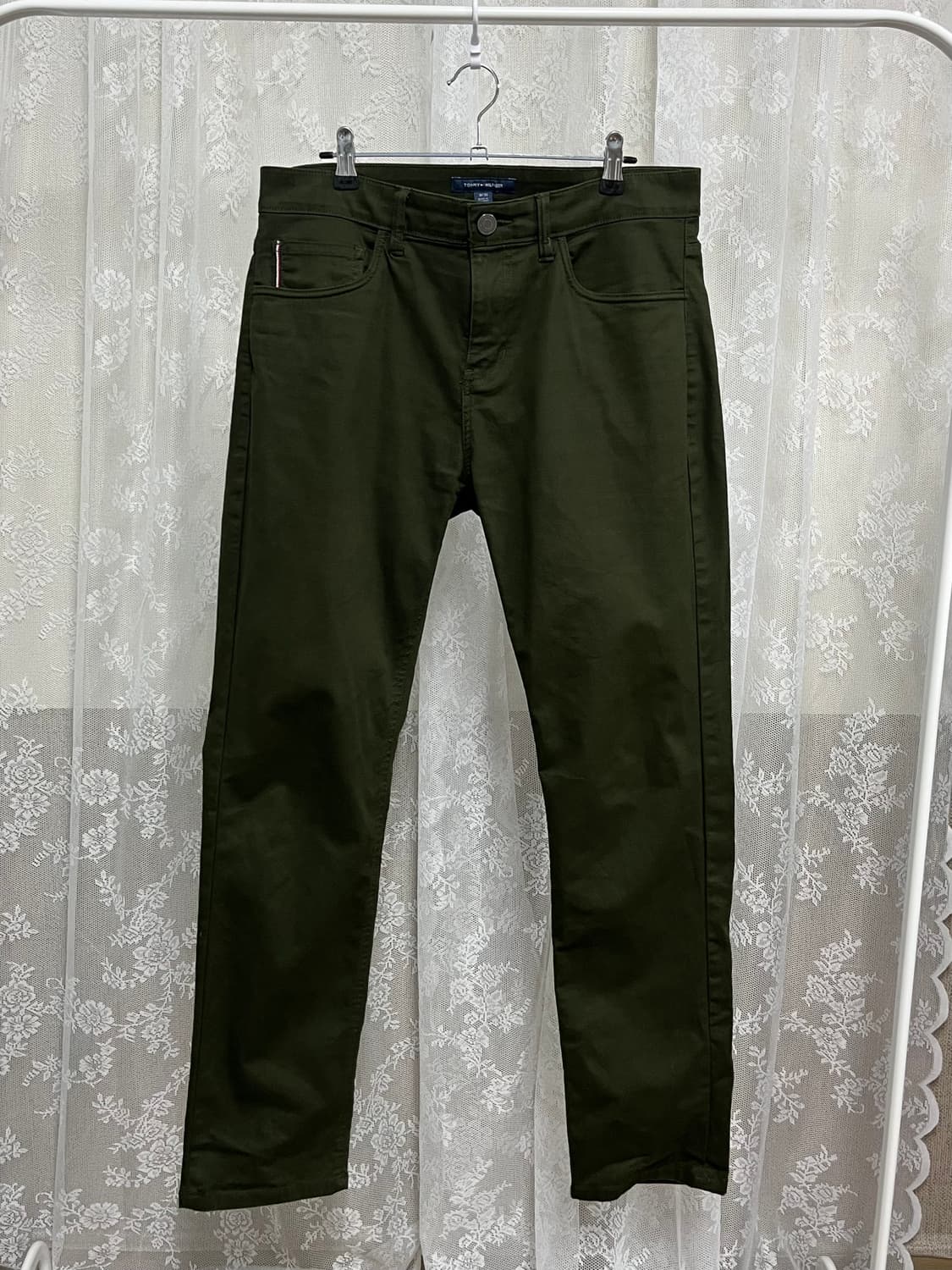 31) 타미힐피거 코튼 팬츠 카키 상품이미지1