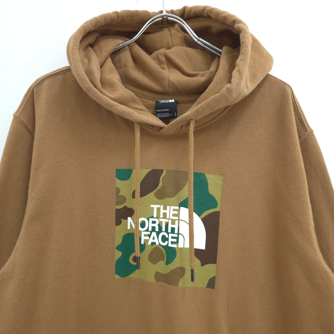 노스페이스 카모 로고 기모 후드티 상품이미지2