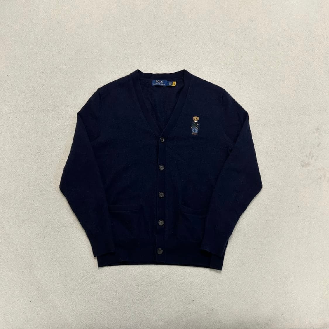 Polo Bear navy wool cardigan 상품이미지4