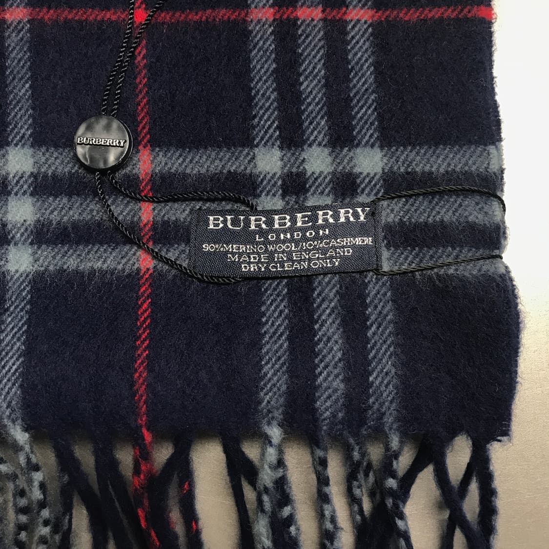 버버리 정품 메리노/캐시미어 머플러 네이비 상품이미지4