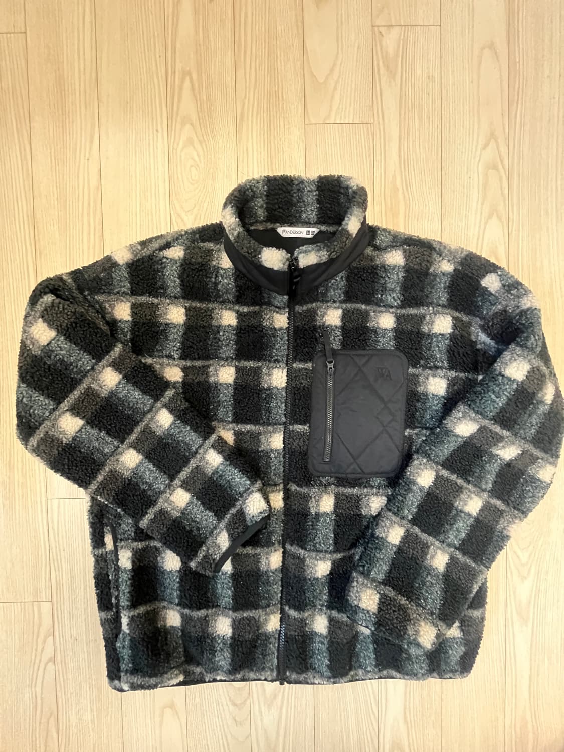 유니클로 x jw anderson 후리스 체크자켓 상품이미지2