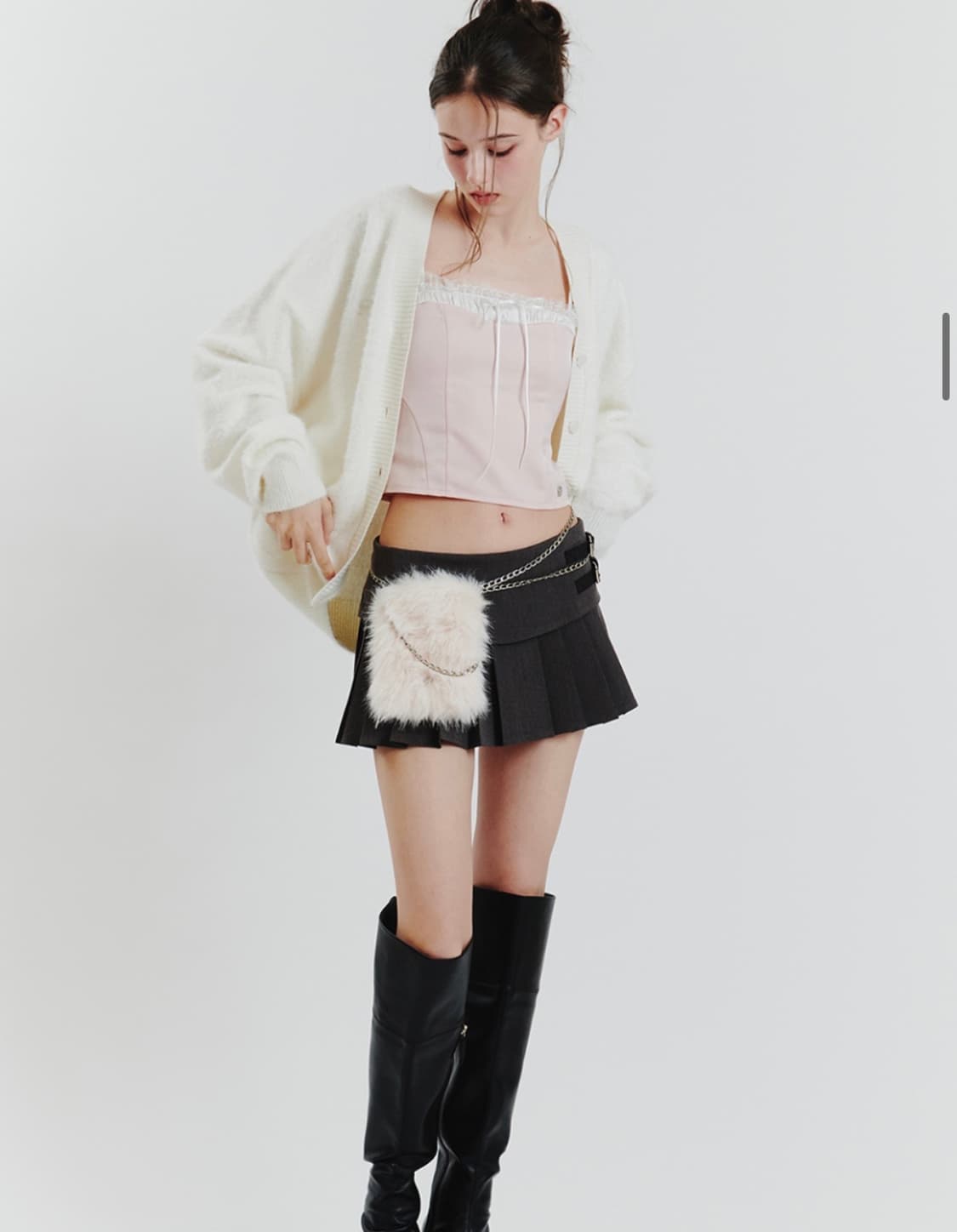 페인오어플레져 SOPHIA FUR MINI BAG - pink 상품이미지3