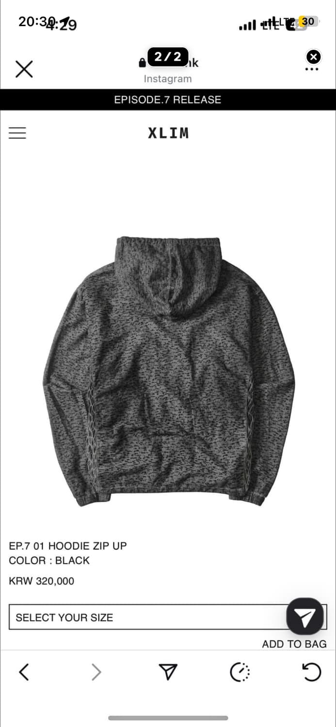 ep7 hoodie zip up 상품이미지2