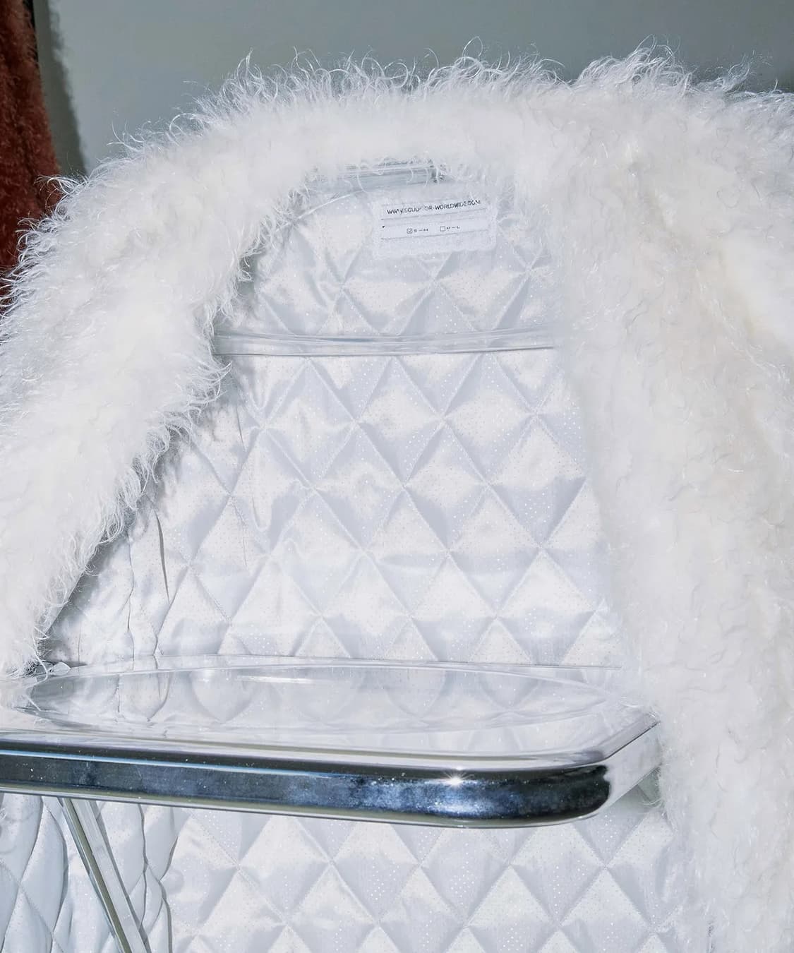 Sculptor Faux Fur Middle Jacket White 상품이미지4