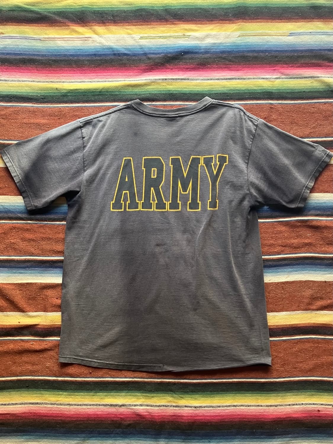 00s USA 빈티지 US ARMY 선페이딩 반팔 티셔츠 상품이미지7