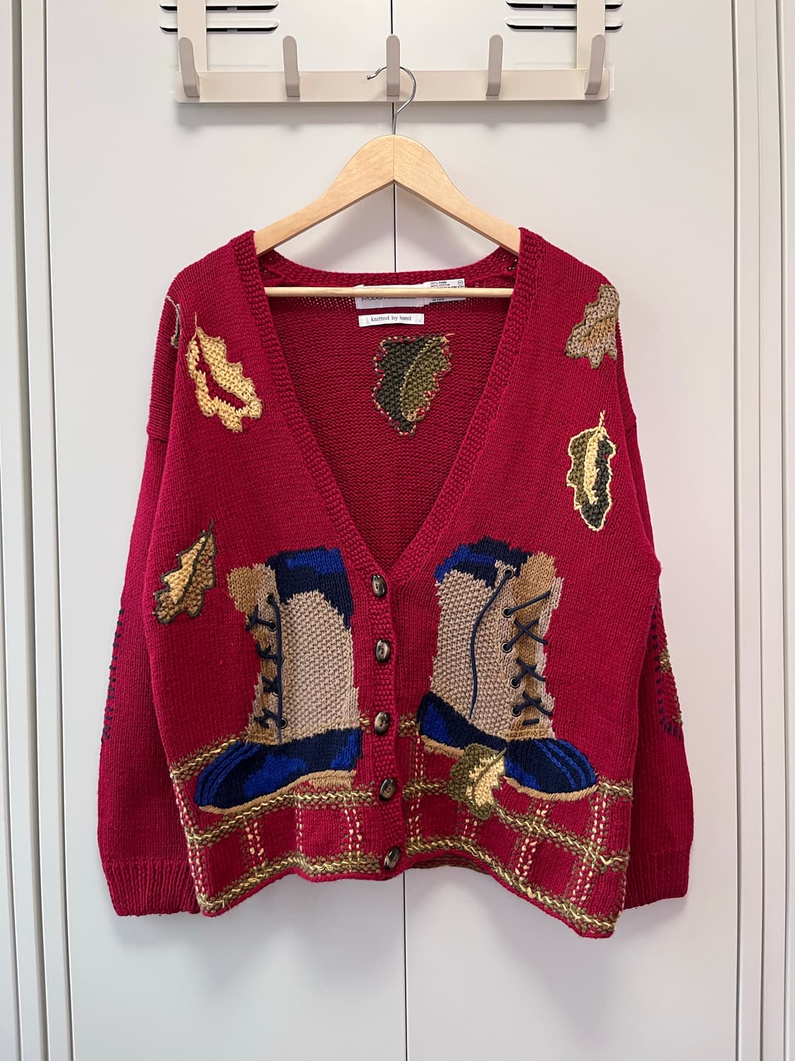 (Rare) Robert scottlid 핸드메이드 자수 니트 가디건 상품이미지5