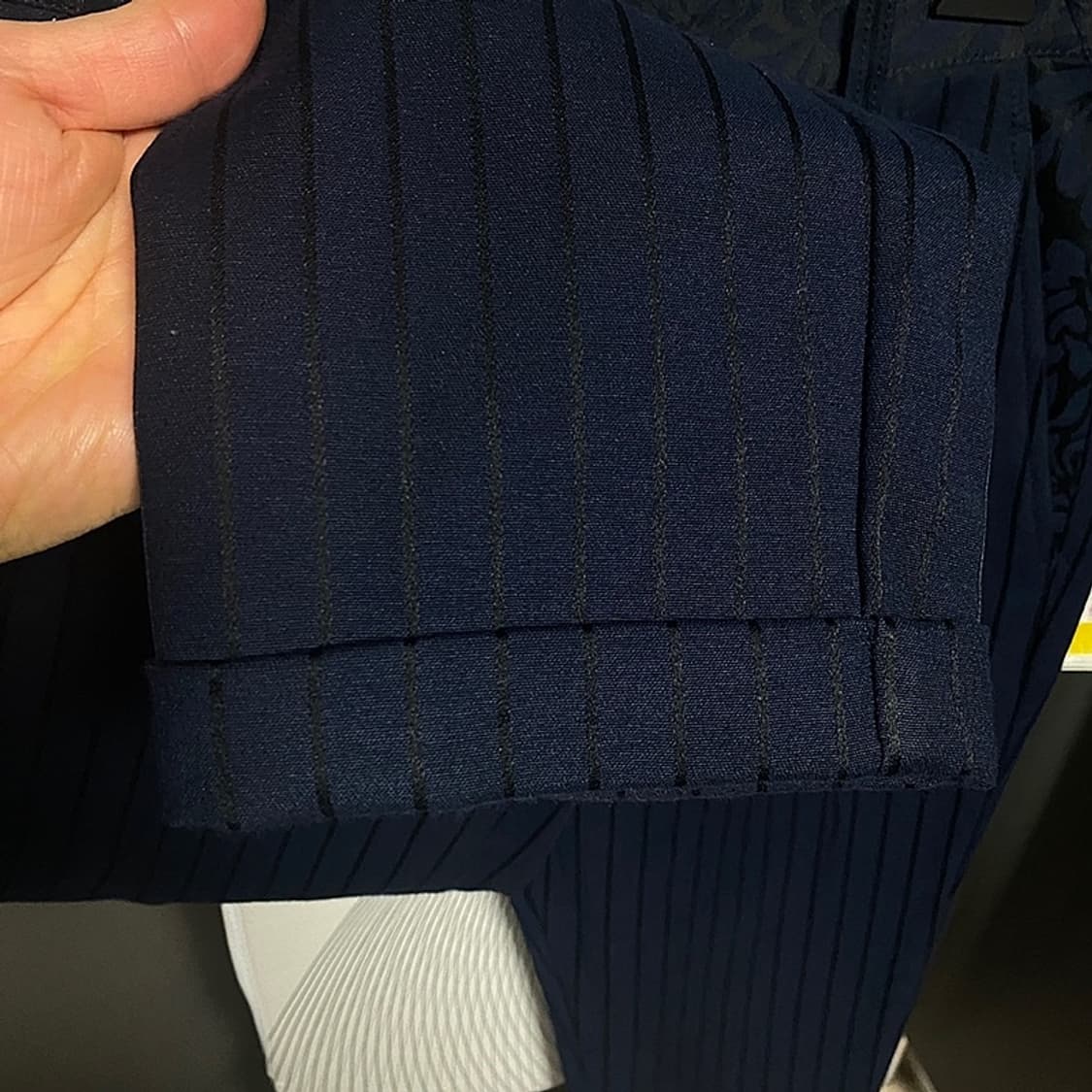 MYTHS 미쓰 스트라이프 네이비 면바지 31~32사이 상품이미지3