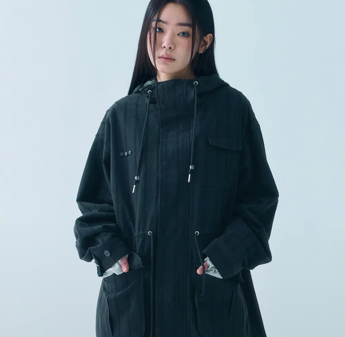뚜오미오 스타 버튼 필드 자켓 블랙 1 상품이미지1
