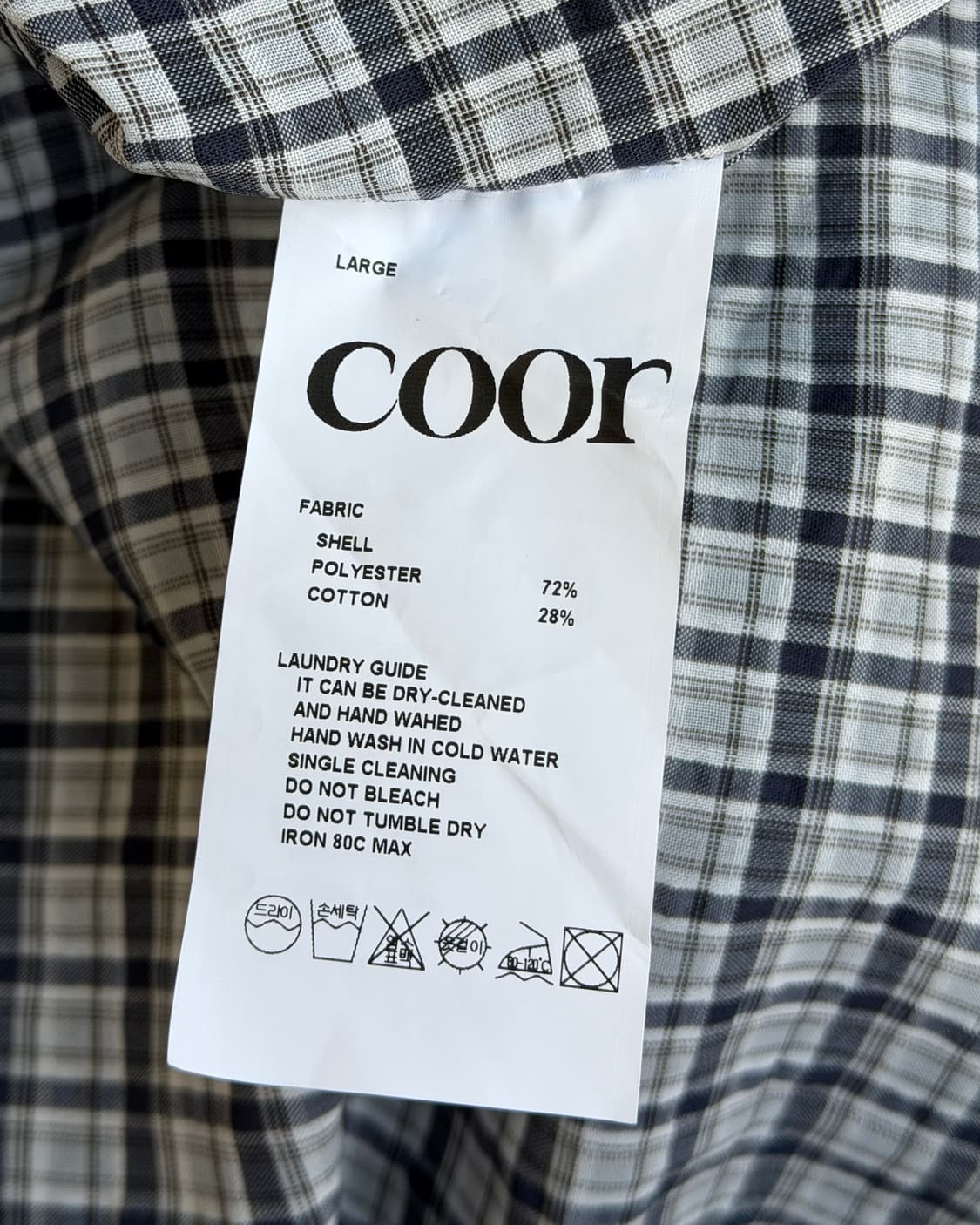 coor seersucker overfit check shirt 상품이미지8