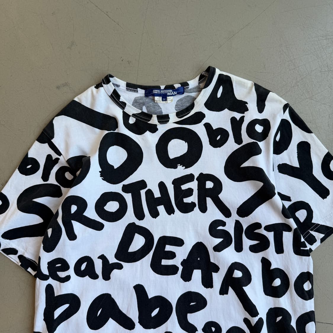 준야 와타나베 텍스트 프린트 하프티 상품이미지4