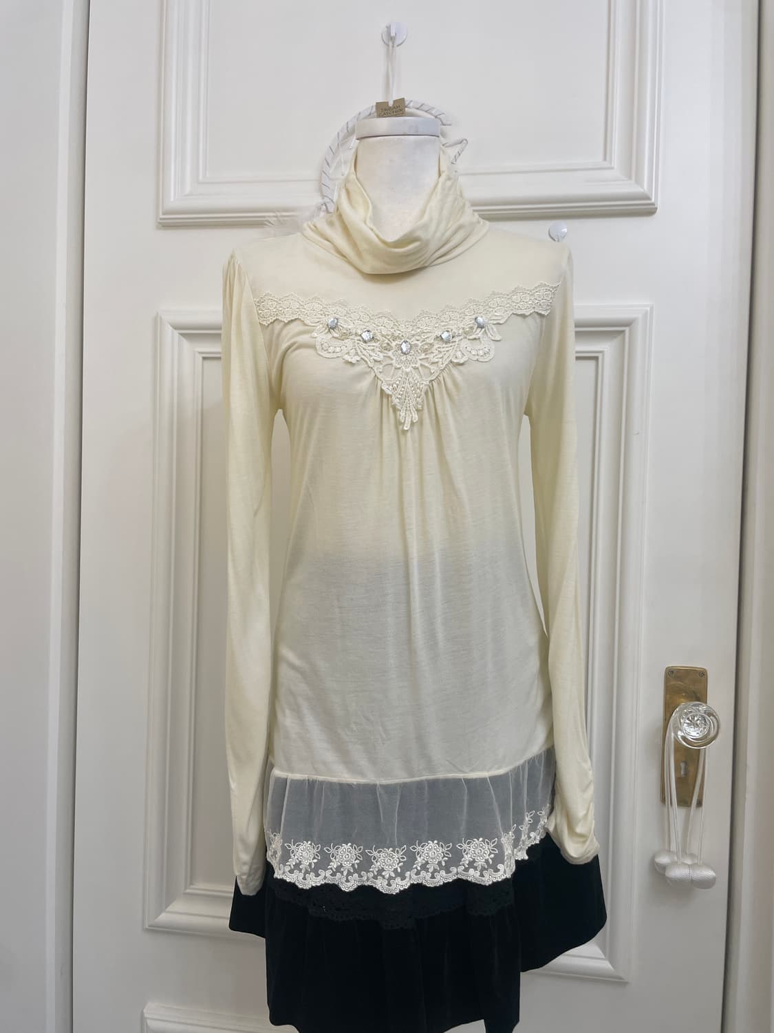 ivory bow point sweater cape&AXES FEMME 상품이미지9