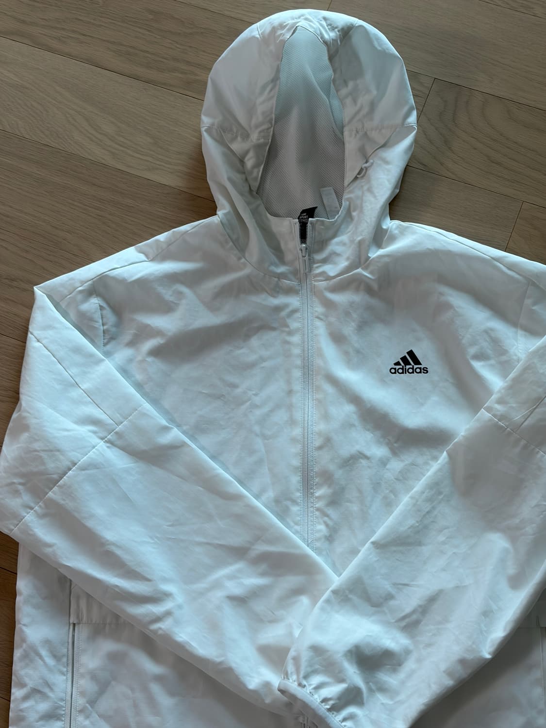 아디다스 화이트 바람막이 후드집업 상품이미지2