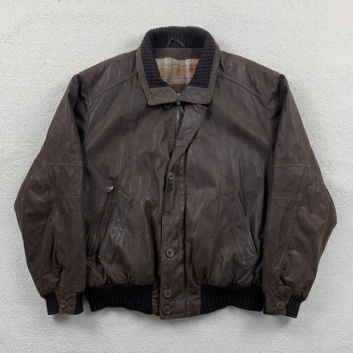 REIHER 독일제 빈티지 브라운 레더 봄버 자켓  상품이미지1