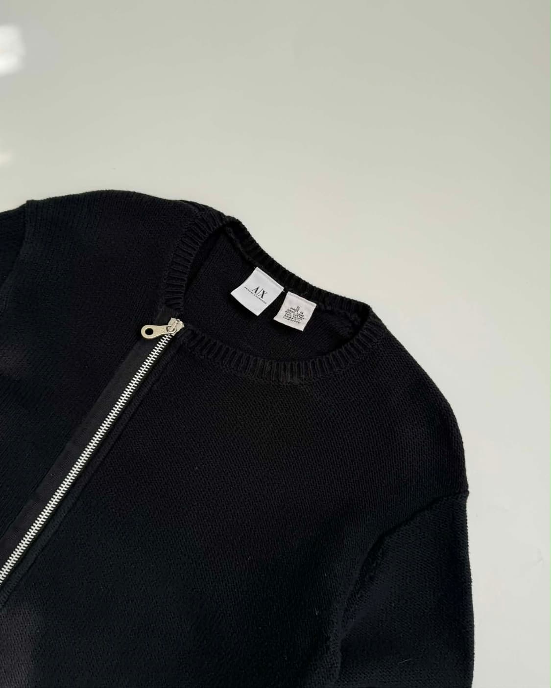 [S] 아르마니 익스체인지 비대칭 투웨이 니트 집업 자켓 상품이미지5