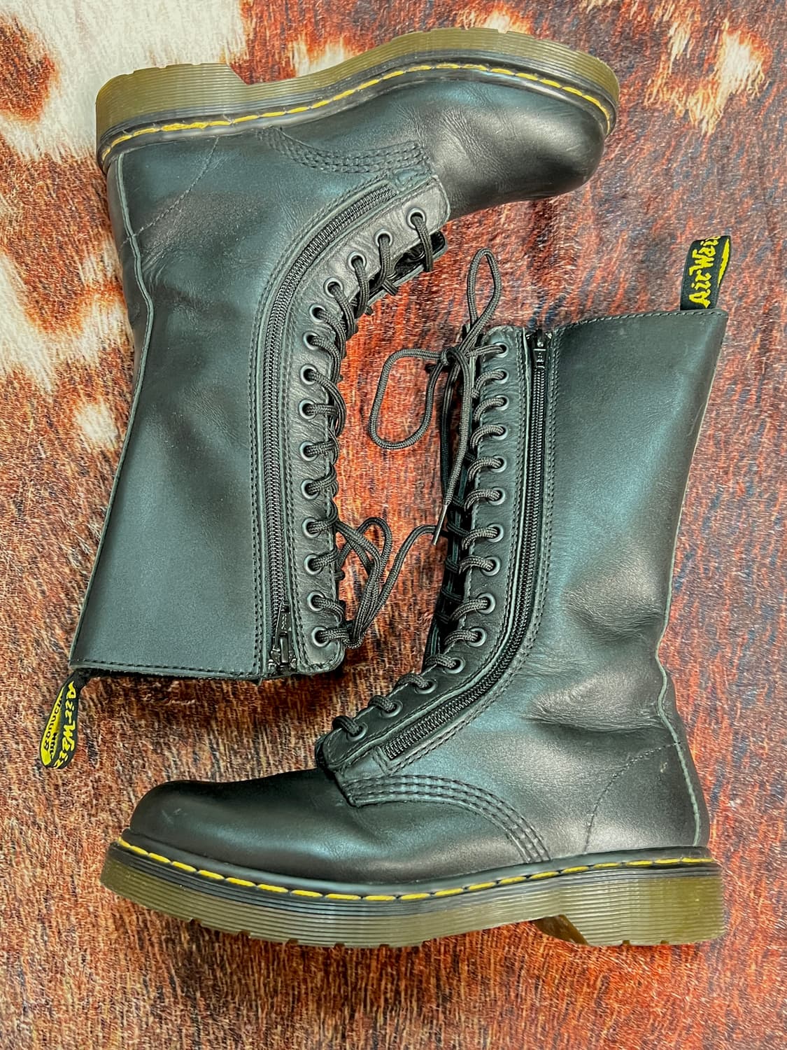 닥터마틴 9733W 14홀 더블 지퍼 롱부츠 블랙 UK4 (230) 상품이미지1