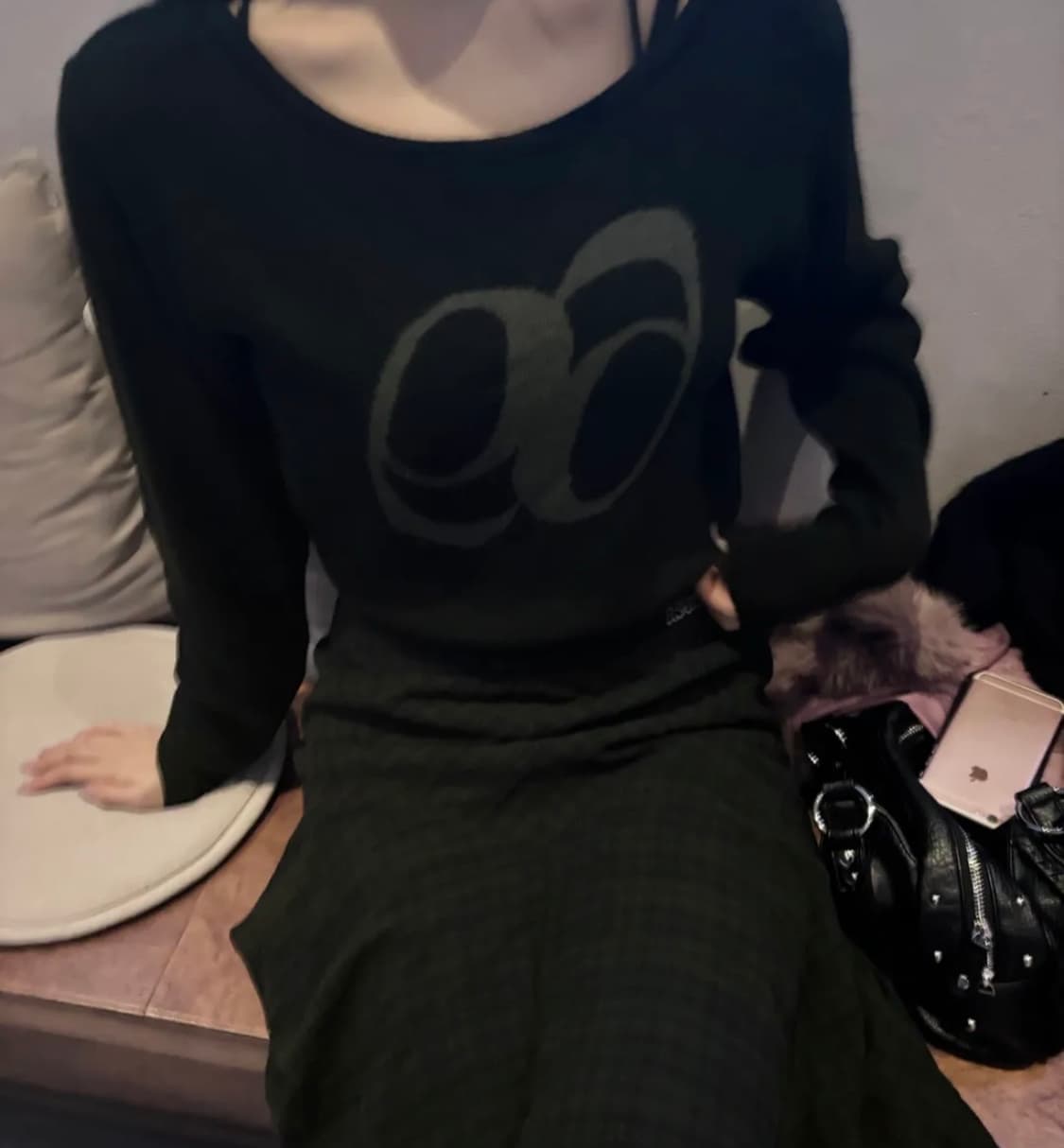 애즈온 BOAT NECK KNIT / BLACK (새상품) 상품이미지5