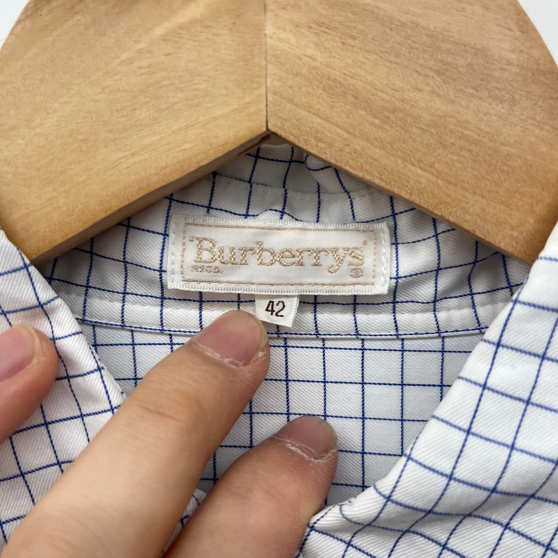 버버리 체크 긴팔 셔츠 남L 상품이미지4