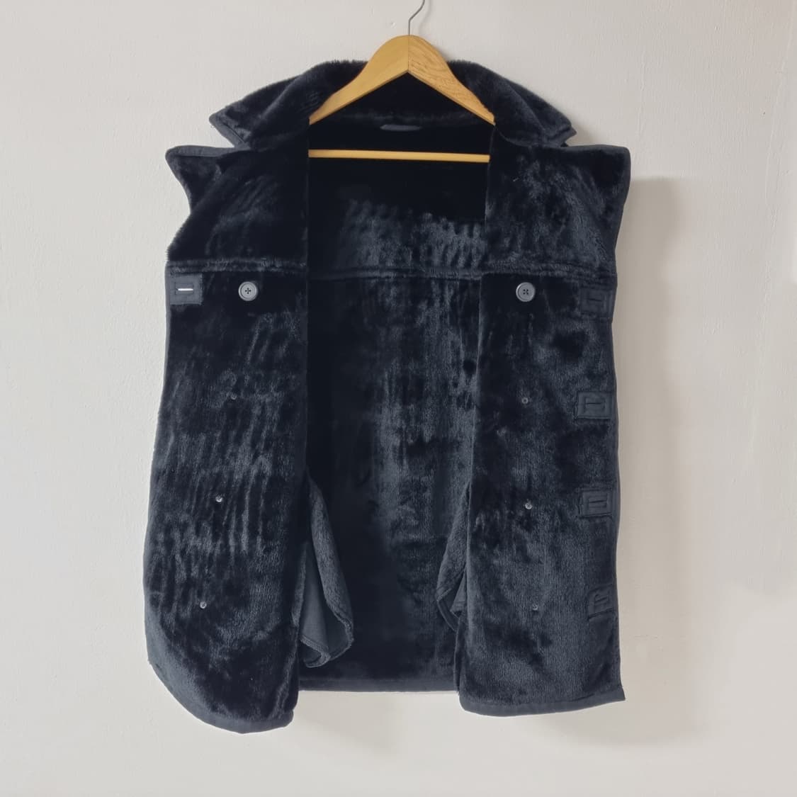 빈티지 스웨이드 더블코트 블랙 - L 상품이미지8