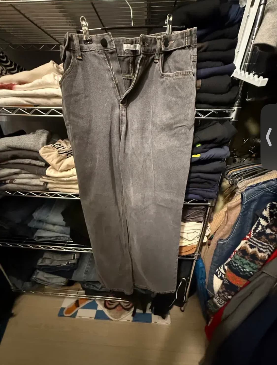 어리틀빗 와이드핏 그레이데님팬츠 상품이미지1