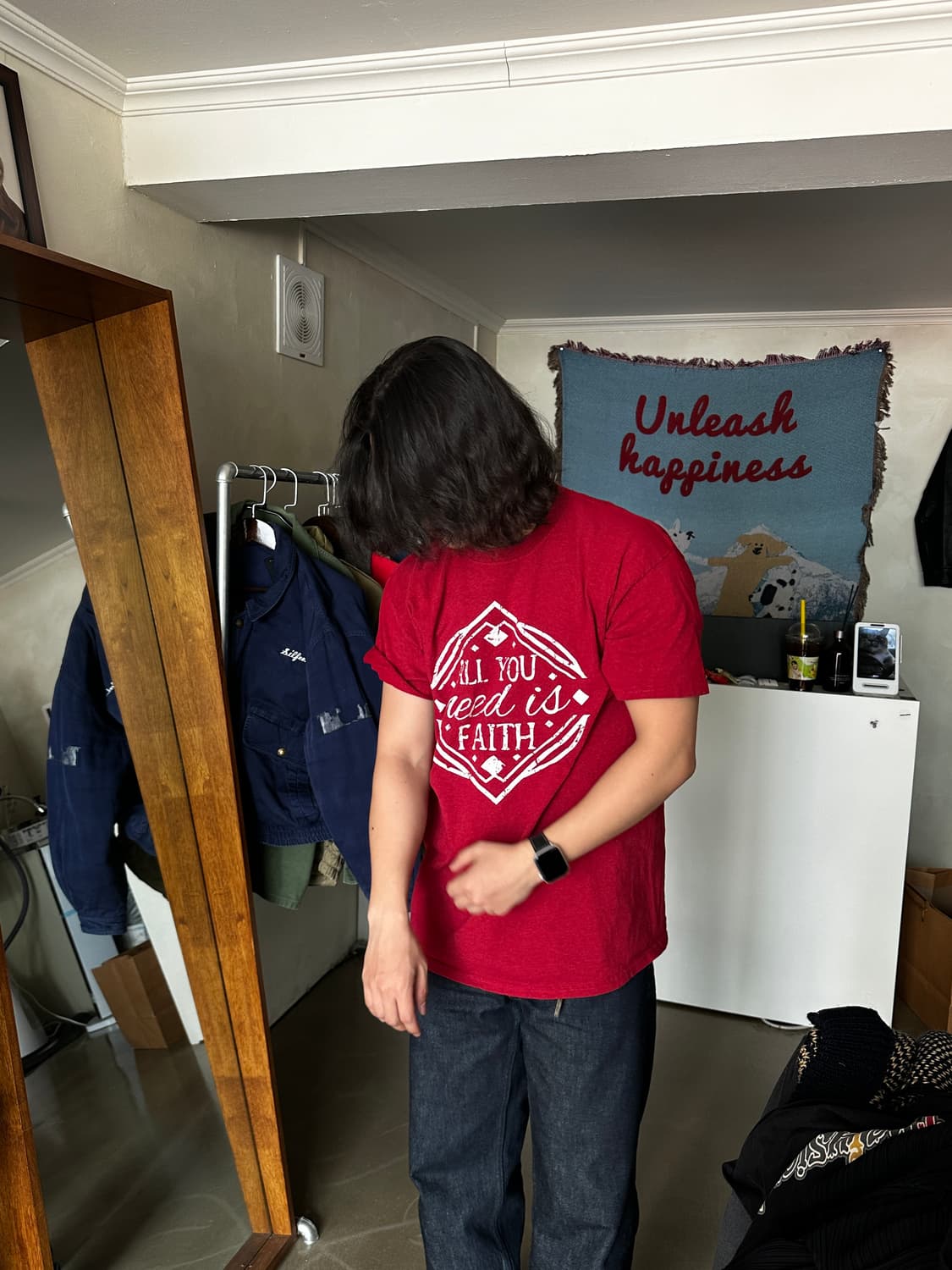 ALL YOU NEED IS FAITH 그래픽 티셔츠 상품이미지1