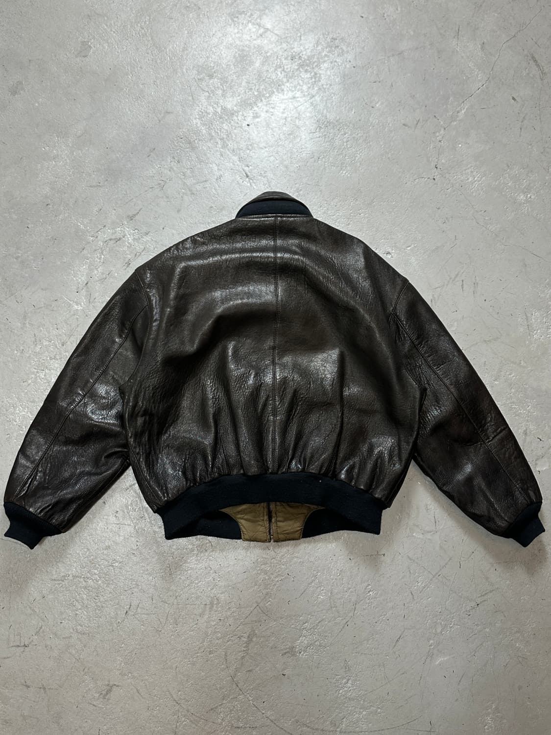 90's 빈티지 레더 봄버 자켓 빈티지 레더 자켓 상품이미지4