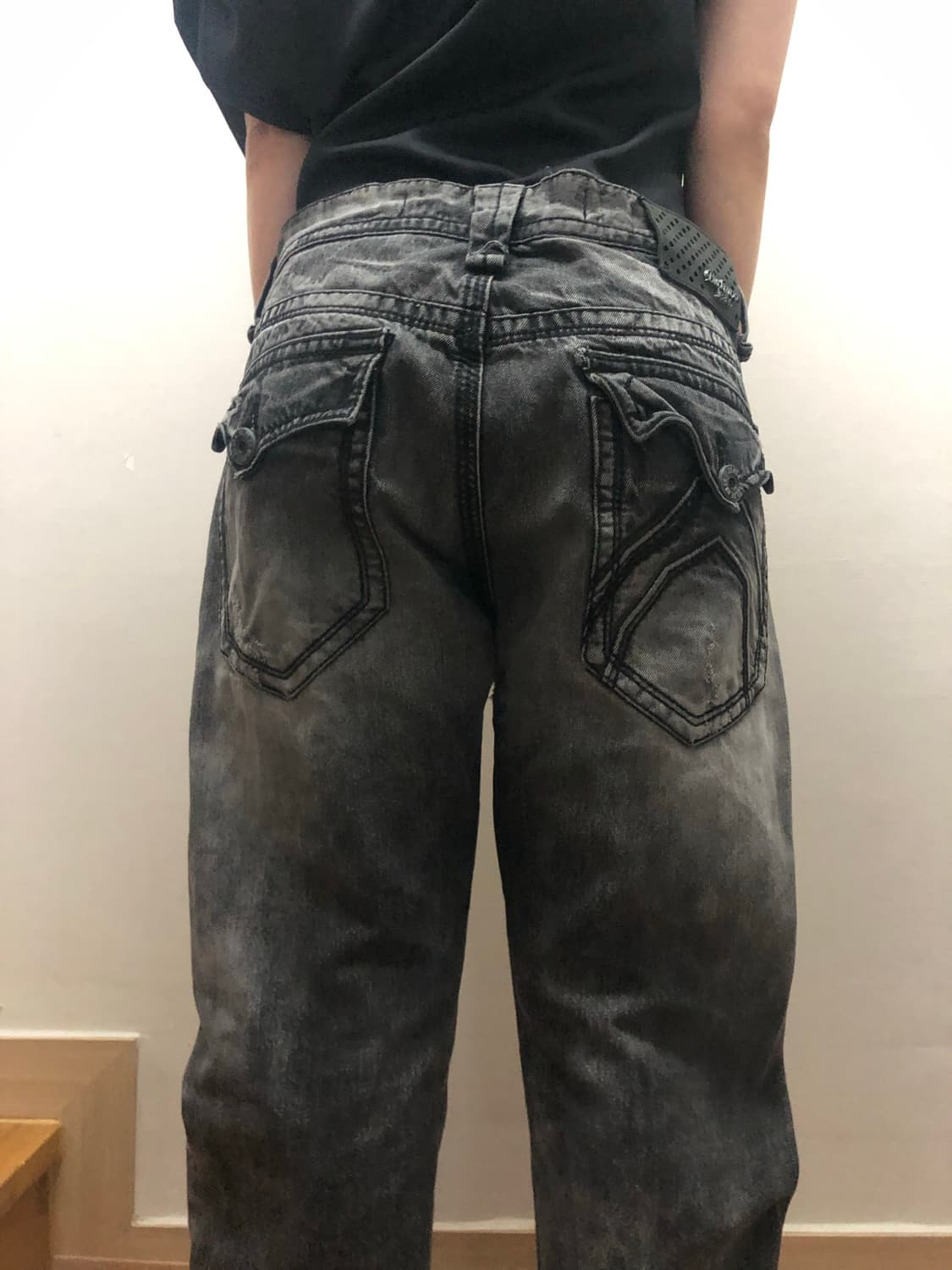 빈티지 버커루 블랙 데님 팬츠 상품이미지7